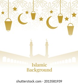 Fondo islámico para el afiche de ramadhan