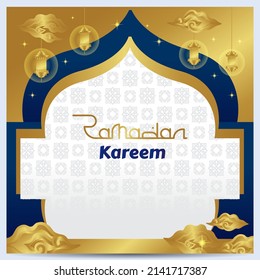 Islamic Background For Ramdan Karem is suitable for Design Templates Premium Vector