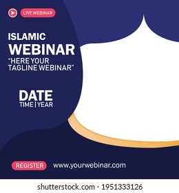 Islamic Background for Social media post template, business webinar, marketing webinar, Education, Online Class program, Etc