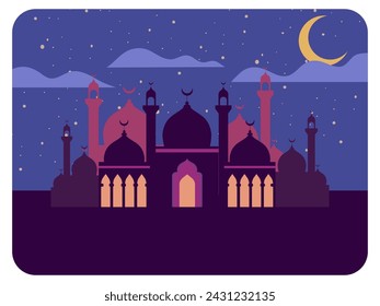 Islamic background template for greeting cards