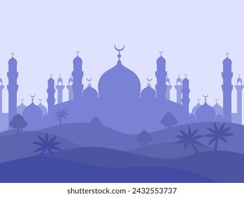 Islamische Hintergrundschablone mit Moschee-Ornament