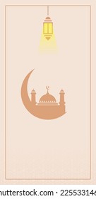 islamic background, Template for social media, dark background islamic template