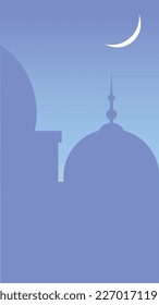 Islamische Hintergrundvorlage für die Story in sozialen Netzwerken mit Kopienraum im Format eps