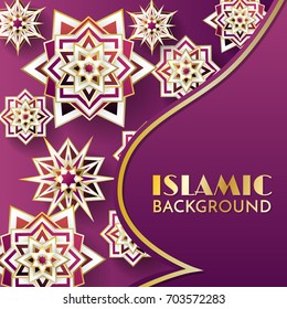 islamic background template Vector for banner, poster, flyer