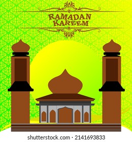 Islamic background vector mosque symbol social media