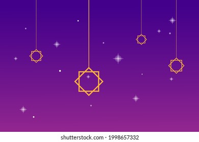 Islamic background vector with space for text and simple  stylish and minimal design template