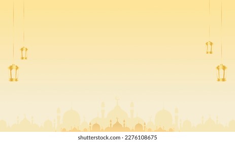 Islamic Baground With Islamic Decorations for Ramadan and Eid Ul Fitr. Islamic Plain Banner