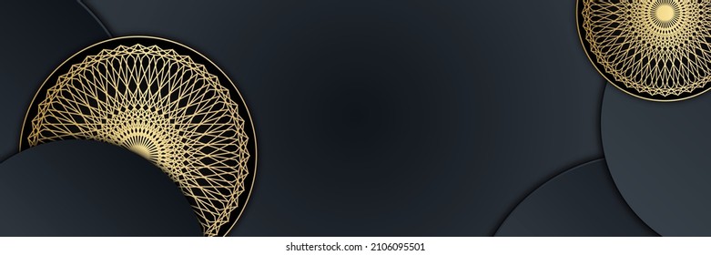 Islamic banner background design for Ramadan Kareem