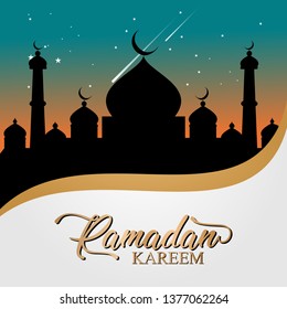 Islamic banner background Ramadan Kareem - Vector