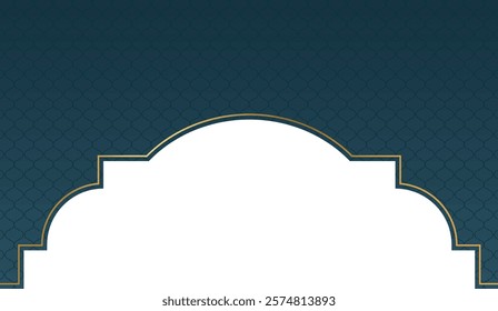 Islamic banner with intricate decorative patterns, elegant background