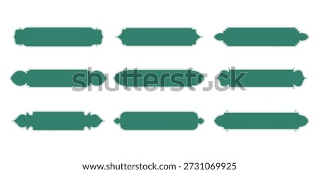 Islamic Banner Label Set Illustration