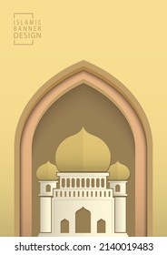 Islamic banner template. Billboard, Poster, Social Media, Greeting Card template 4