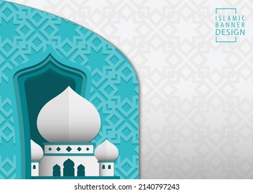 Islamic banner template. Billboard, Poster, Social Media, Greeting Card template 6