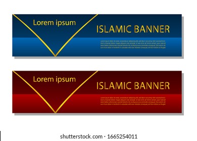 Islamic banner vector with modern and elegant design