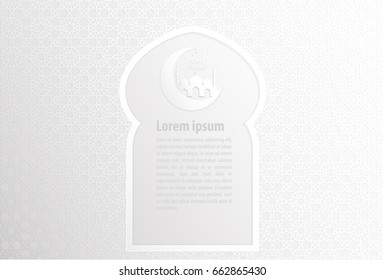 islamic banner vector on white abstract background.illustration EPS10.