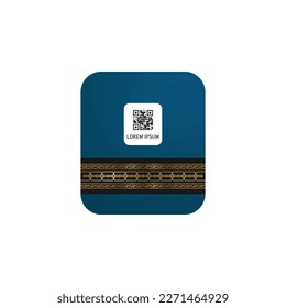 Islamic barcode qr label and tag vector