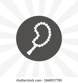 Islamic beads isolated vector icon. islam design element
