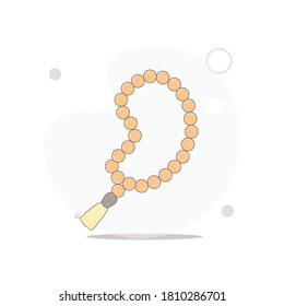 Islamic beads vector flat illustration on white