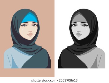 Islamic  Beautiful Woman Hijab Model