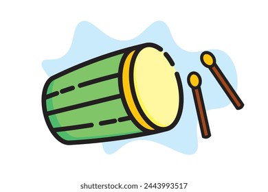Diseño del Vector islámico Bedug, celebración del Ramadán Idul Fitri.