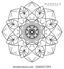 Islamic black background with mandala decoration