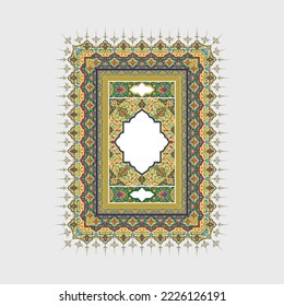 Islamic boarder vectors | ottoman and turkish pattern vector seamless pattern or islamic pattern and mosaic frame of motif or carpet or textile pattern