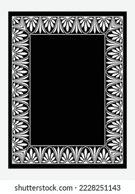 islamic book cover, arabic border frame design template 