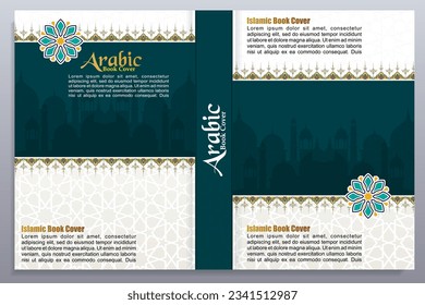 Islamic Book Cover, brochure design. Vector decorative frame. Elegant element for design template,