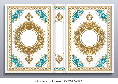 Islamic Book Cover Design, Arabic Pattern Ornaments