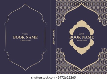 Islamic Book Cover Editable Vector Design for Quran