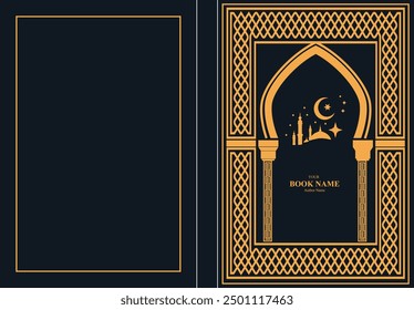 Islamic Book Cover Editable Vector Design