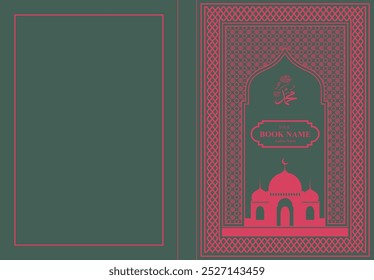 Livro Islâmico Capa Editável Vetor Gráficos Design Tradução: ' Muhammad Sallallahu Alaihi Wasallam