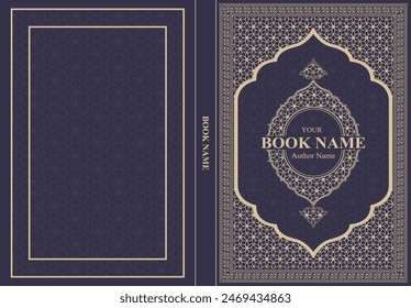 Islamic book cover, flyer editable vector design