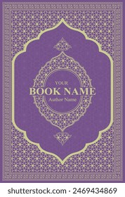 Islamic book cover, flyer editable vector design