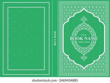 Cubierta del libro islámico, diseño de Vector editable del volante