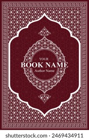Islamic book cover, flyer editable vector design