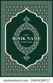 Islamic book cover, flyer editable vector design
