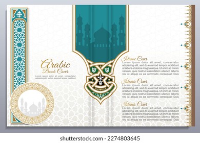 Islamic book cover, book cover, vector, book, logo,