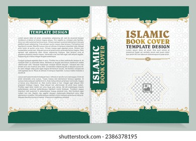 Islamic book cover, book cover, vector, book, logo