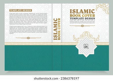 Islamic book cover, book cover, vector, book, logo