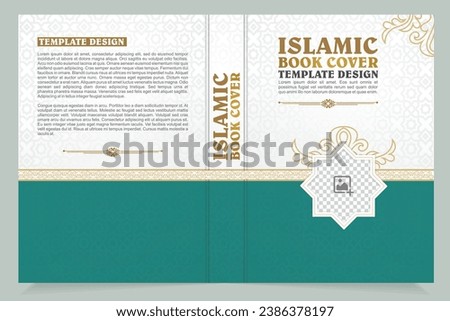 Islamic book cover, book cover, vector, book, logo