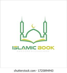 Islamic Book Logo, Islamic Learn Logo, Islamic Education Design Concept