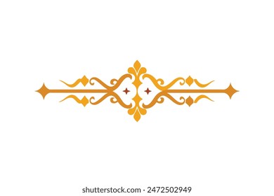 Islamic border. Detailed vector illustration featuring an intricate ornamental design, showcasing the beauty of traditional Islamic art through its elaborate and decorative pattern.