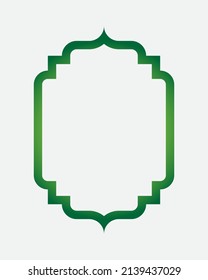 Islamic border frame, element design for islamic background.