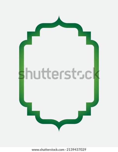 Islamic border frame, element design for
islamic background.