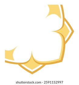 Islamic border ornament edge gold color