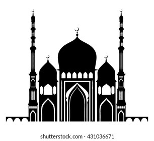 Islamic buildings. Mosques and minarets. Mosque