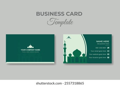 Islamic business card design premium concept