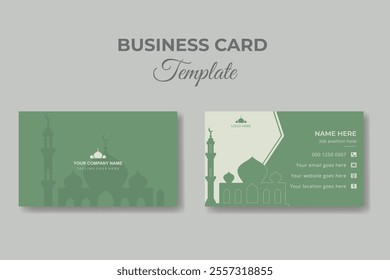 Islamic business card unique design template