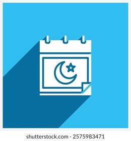 Islamic Calendar Icon Design Illustration With Shadow, islamic ramadan icon